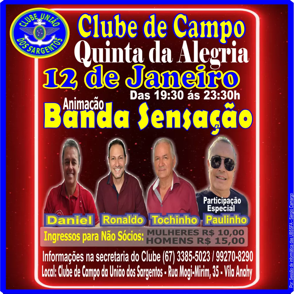 Quinta da Alegria no Clube de Campo 12/01/23